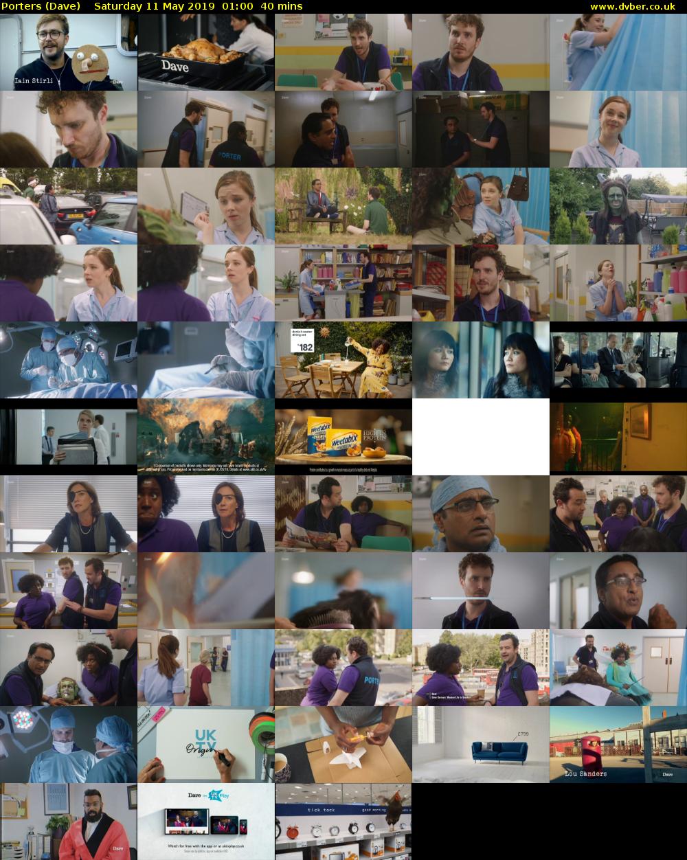 Porters (Dave) Saturday 11 May 2019 01:00 - 01:40