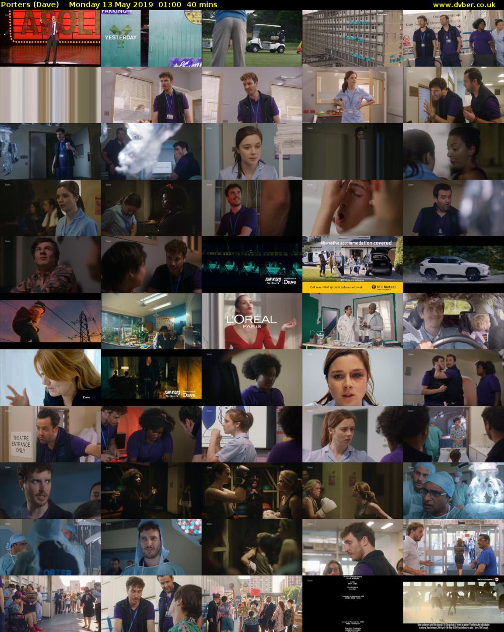 Porters (Dave) Monday 13 May 2019 01:00 - 01:40