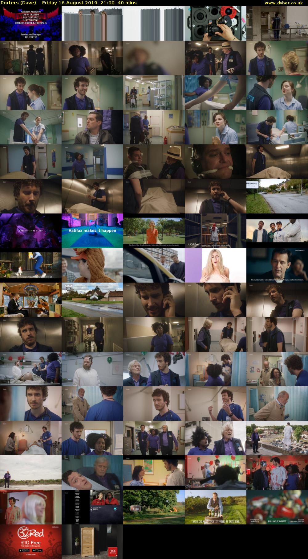 Porters (Dave) Friday 16 August 2019 21:00 - 21:40