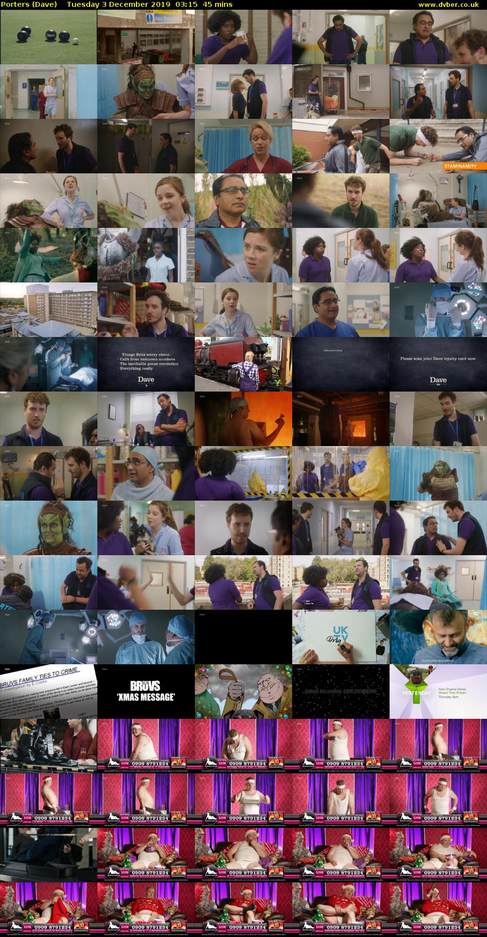 Porters (Dave) Tuesday 3 December 2019 03:15 - 04:00