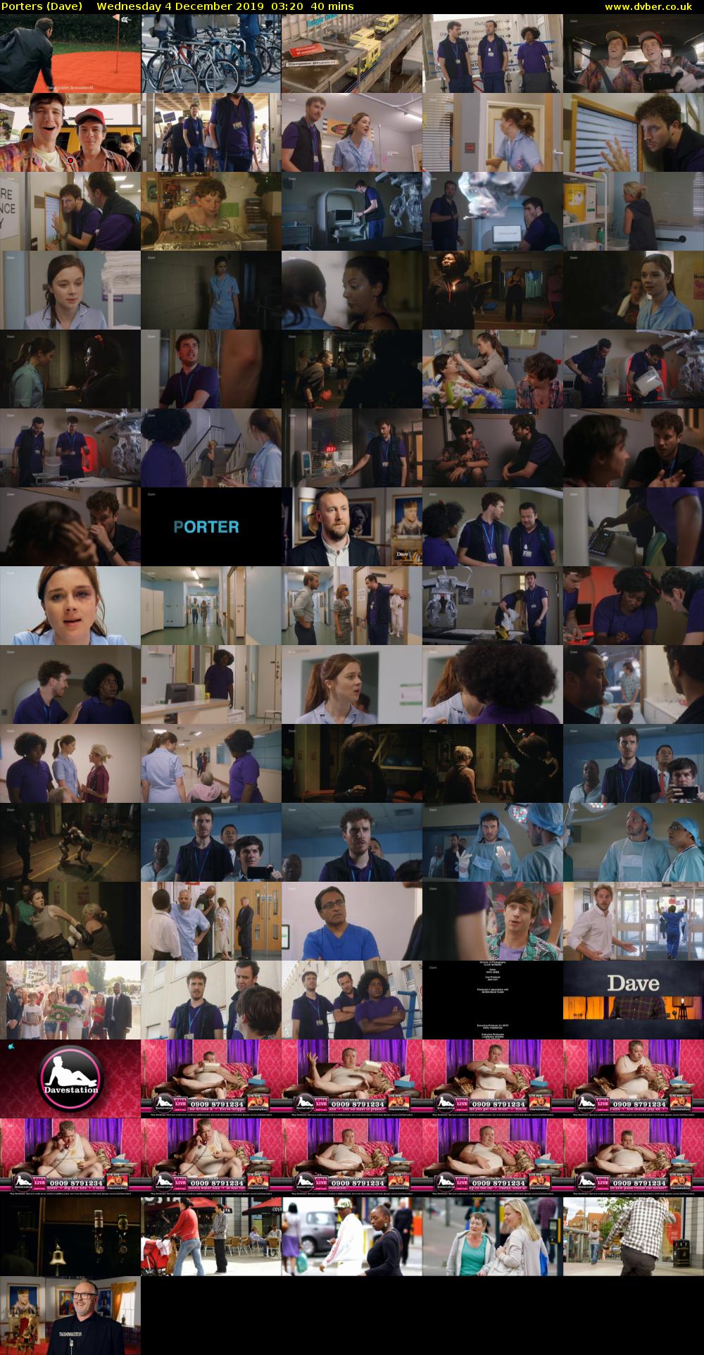 Porters (Dave) Wednesday 4 December 2019 03:20 - 04:00