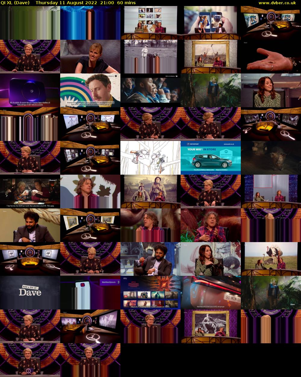 QI XL (Dave) Thursday 11 August 2022 21:00 - 22:00