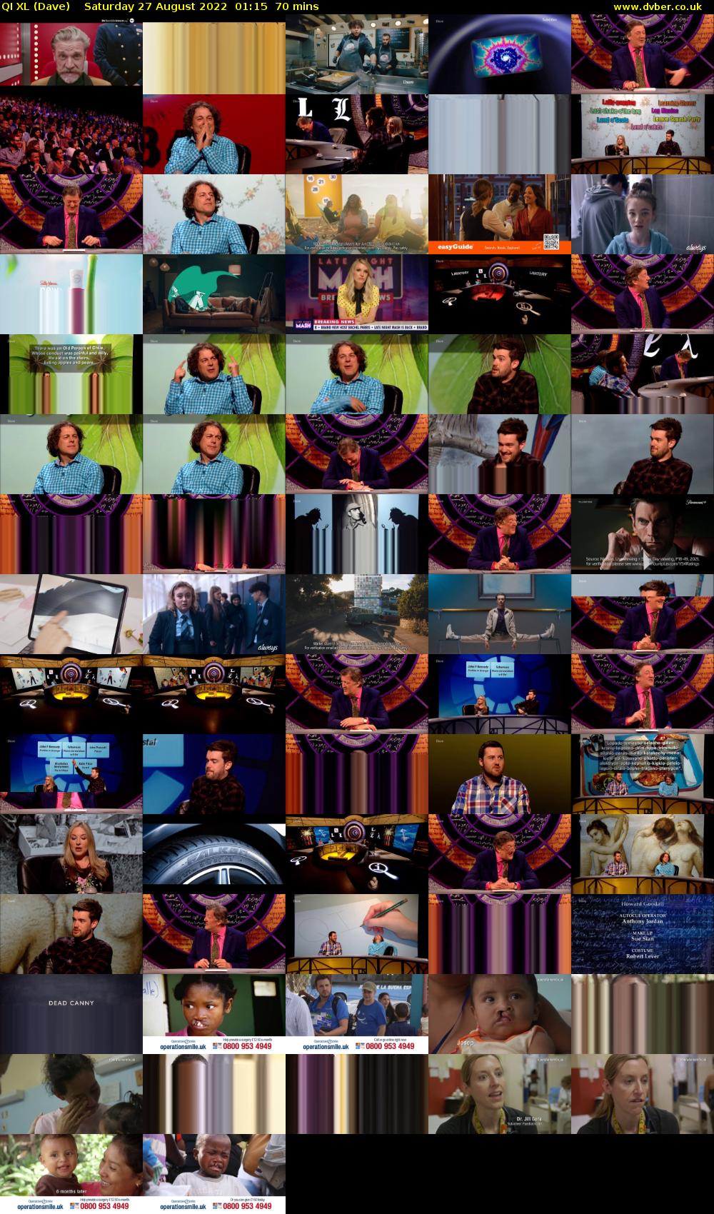 QI XL (Dave) Saturday 27 August 2022 01:15 - 02:25