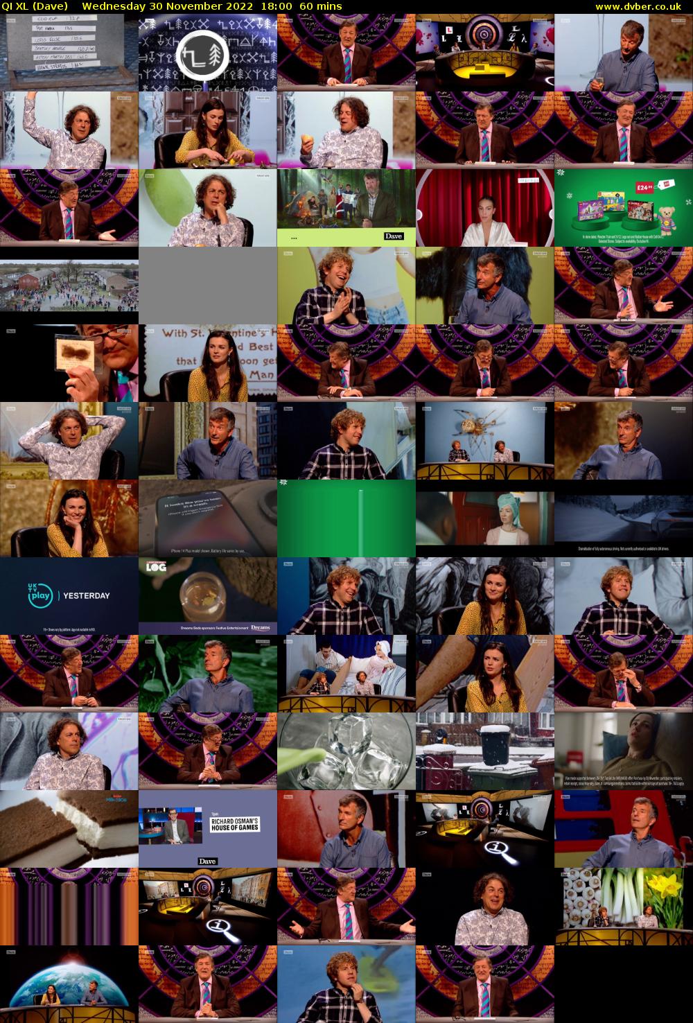 QI XL (Dave) Wednesday 30 November 2022 18:00 - 19:00