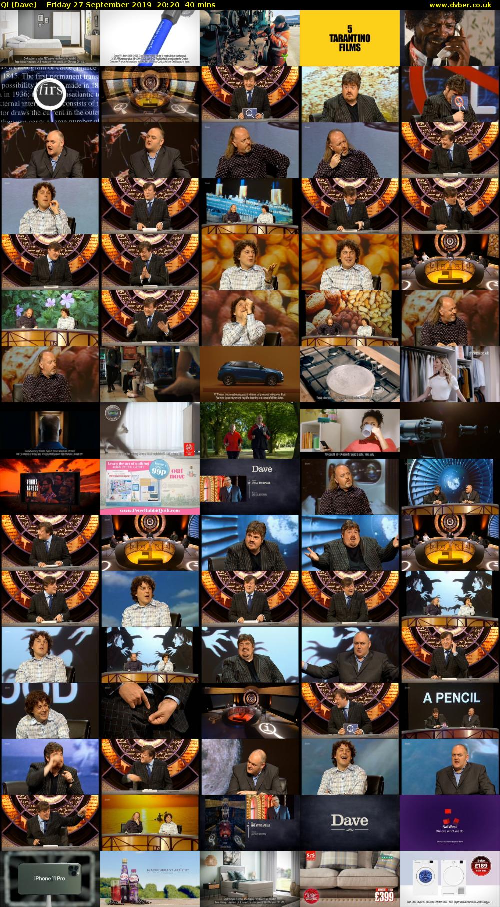 QI (Dave) Friday 27 September 2019 20:20 - 21:00