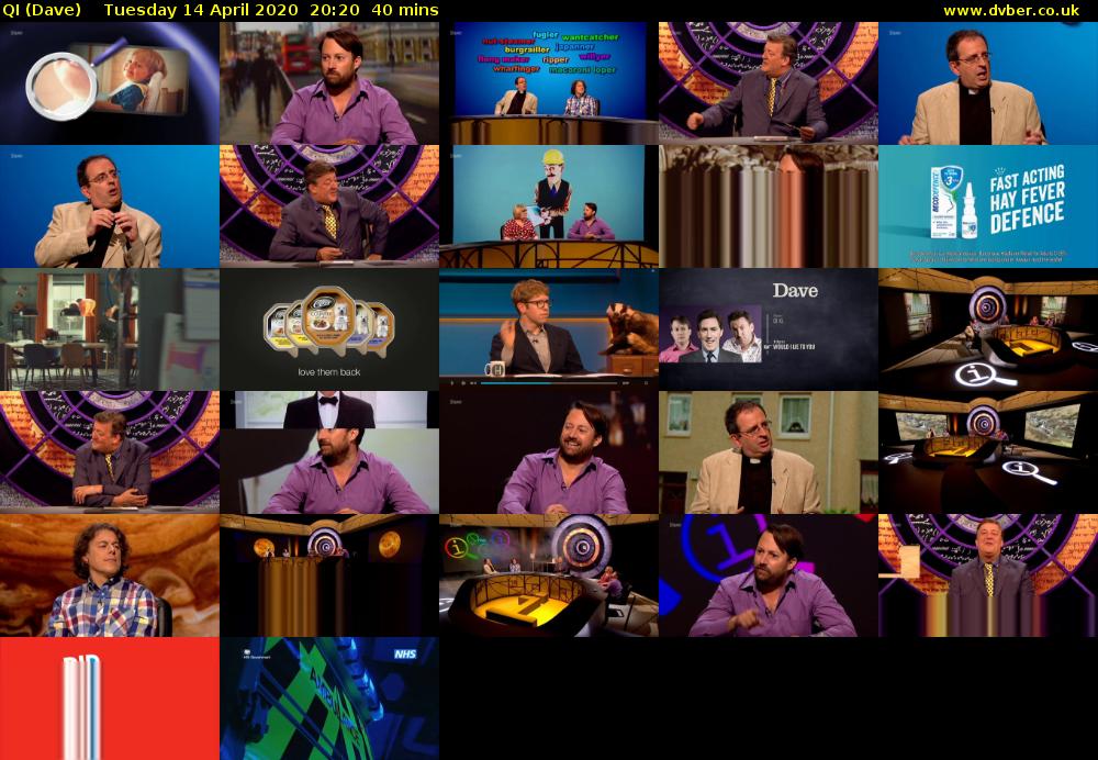 QI (Dave) Tuesday 14 April 2020 20:20 - 21:00