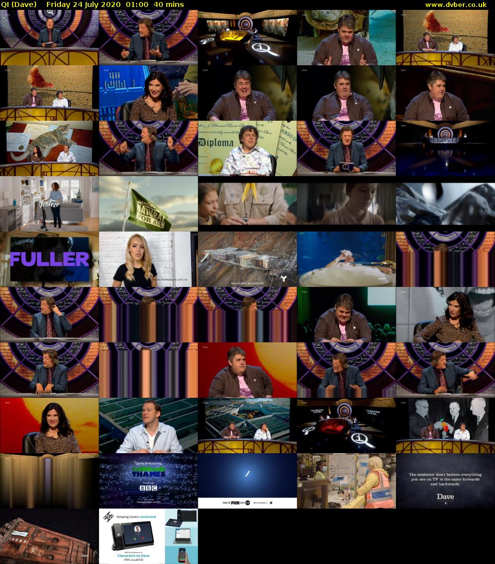 QI (Dave) Friday 24 July 2020 01:00 - 01:40