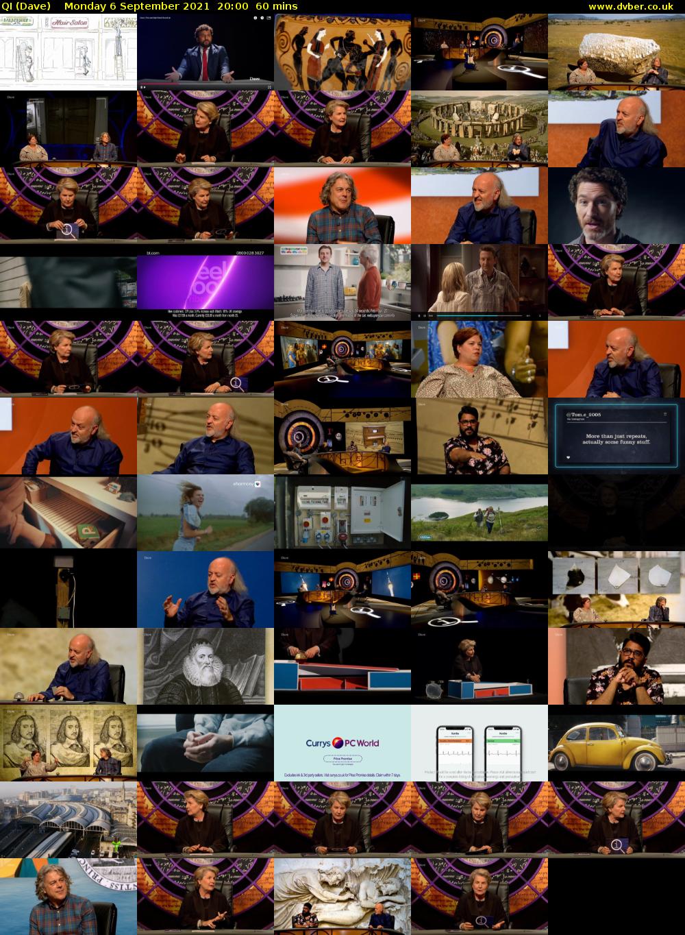 QI (Dave) Monday 6 September 2021 21:00 - 22:00