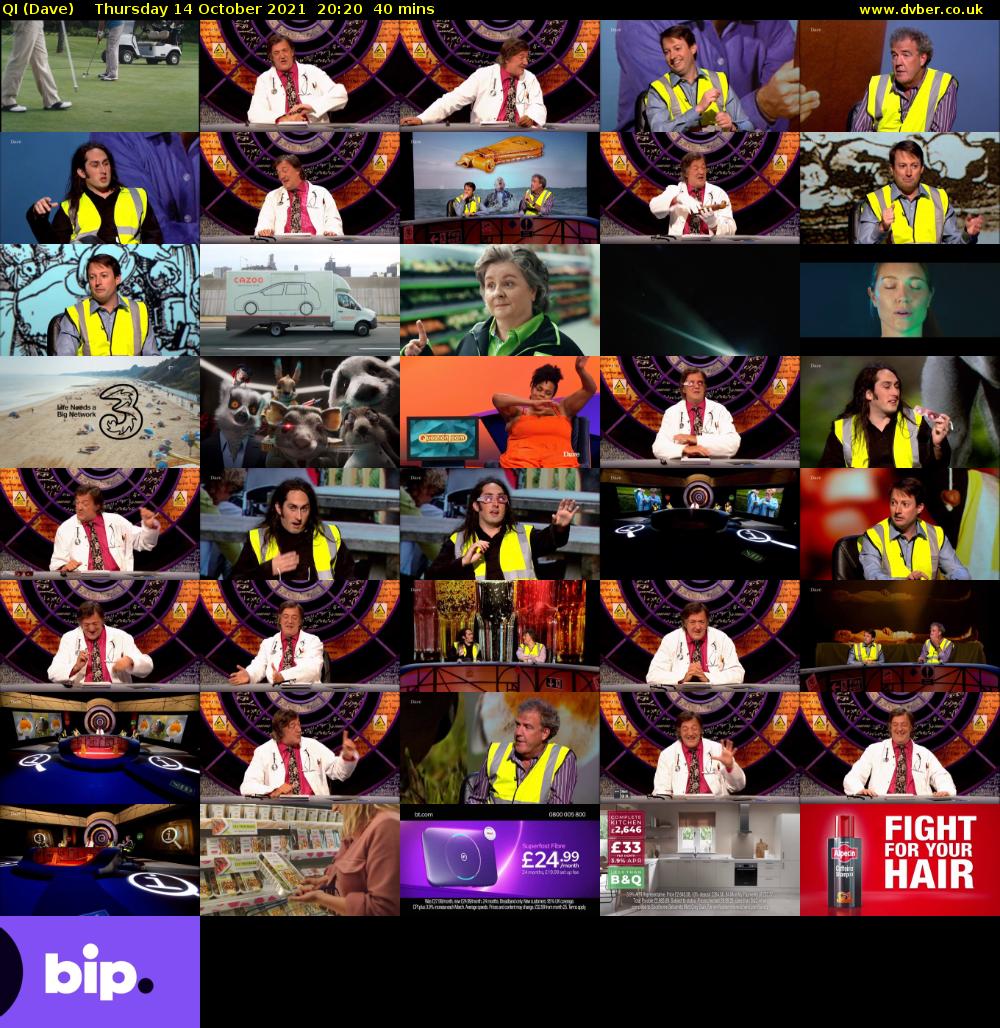 QI (Dave) Thursday 14 October 2021 20:20 - 21:00