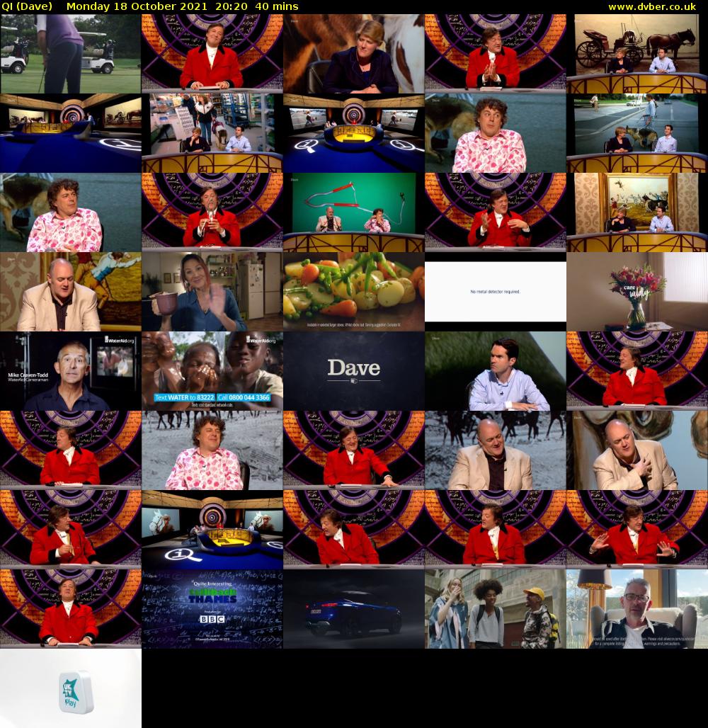 QI (Dave) Monday 18 October 2021 20:20 - 21:00