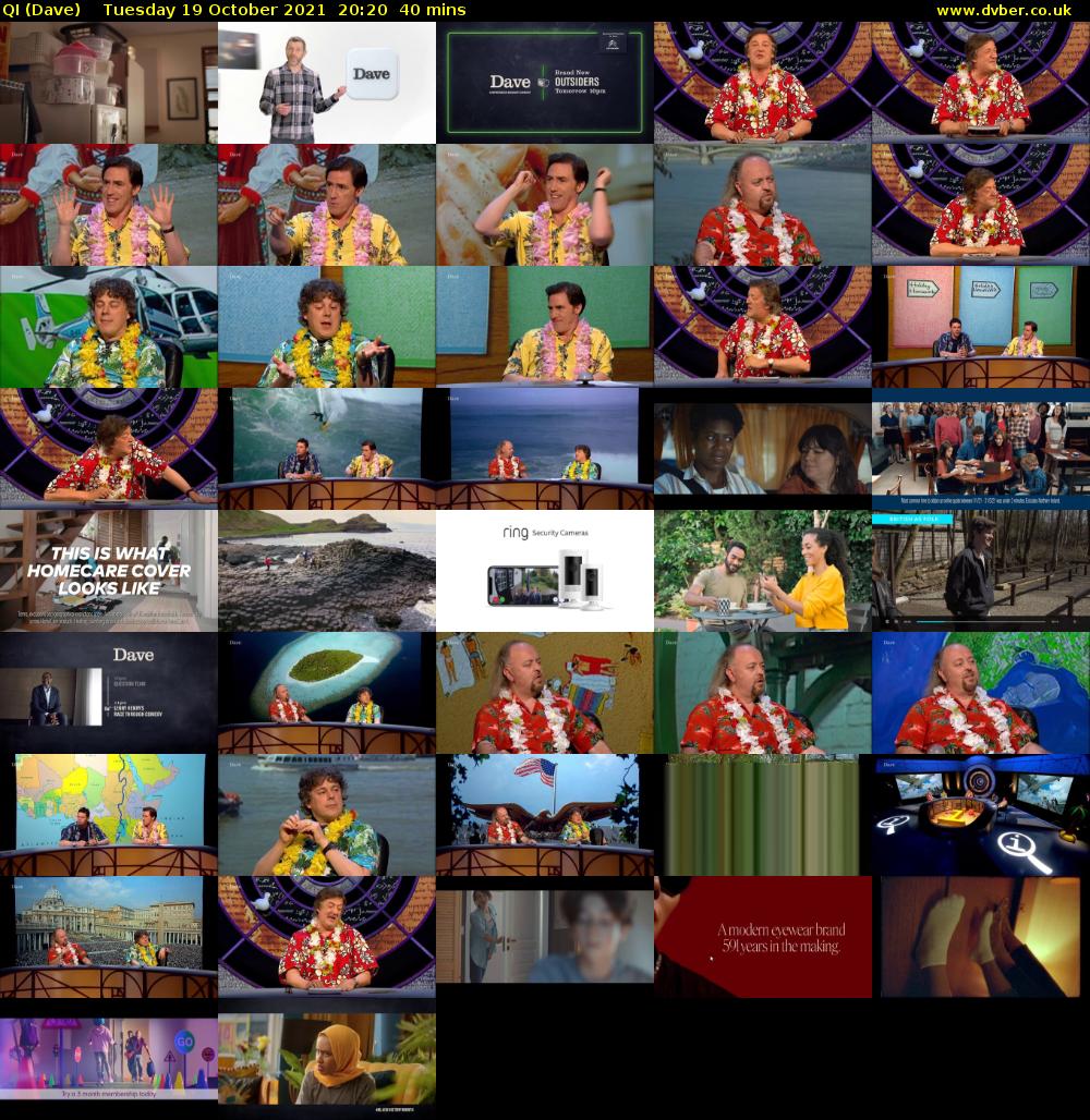 QI (Dave) Tuesday 19 October 2021 20:20 - 21:00