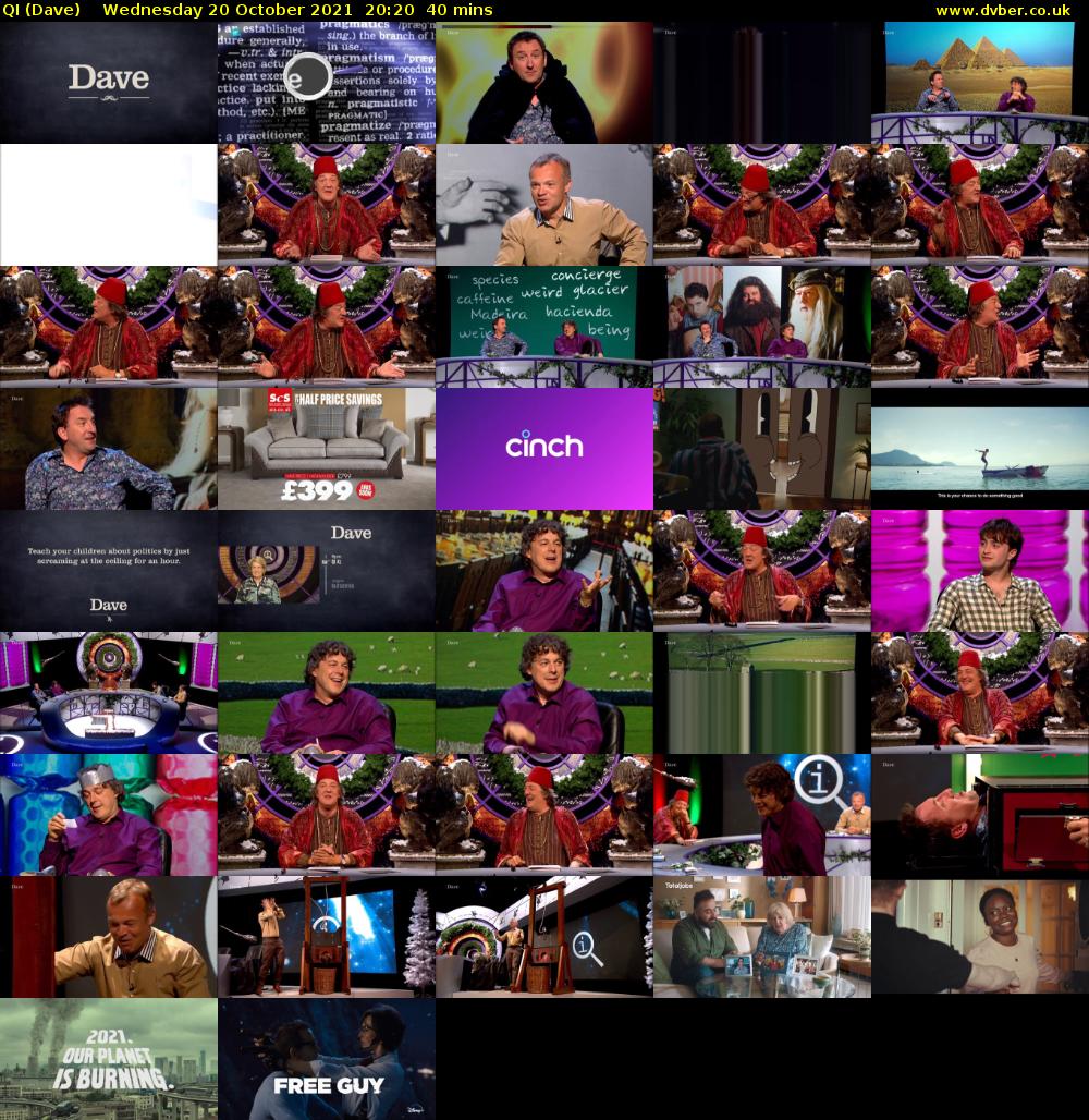 QI (Dave) Wednesday 20 October 2021 20:20 - 21:00