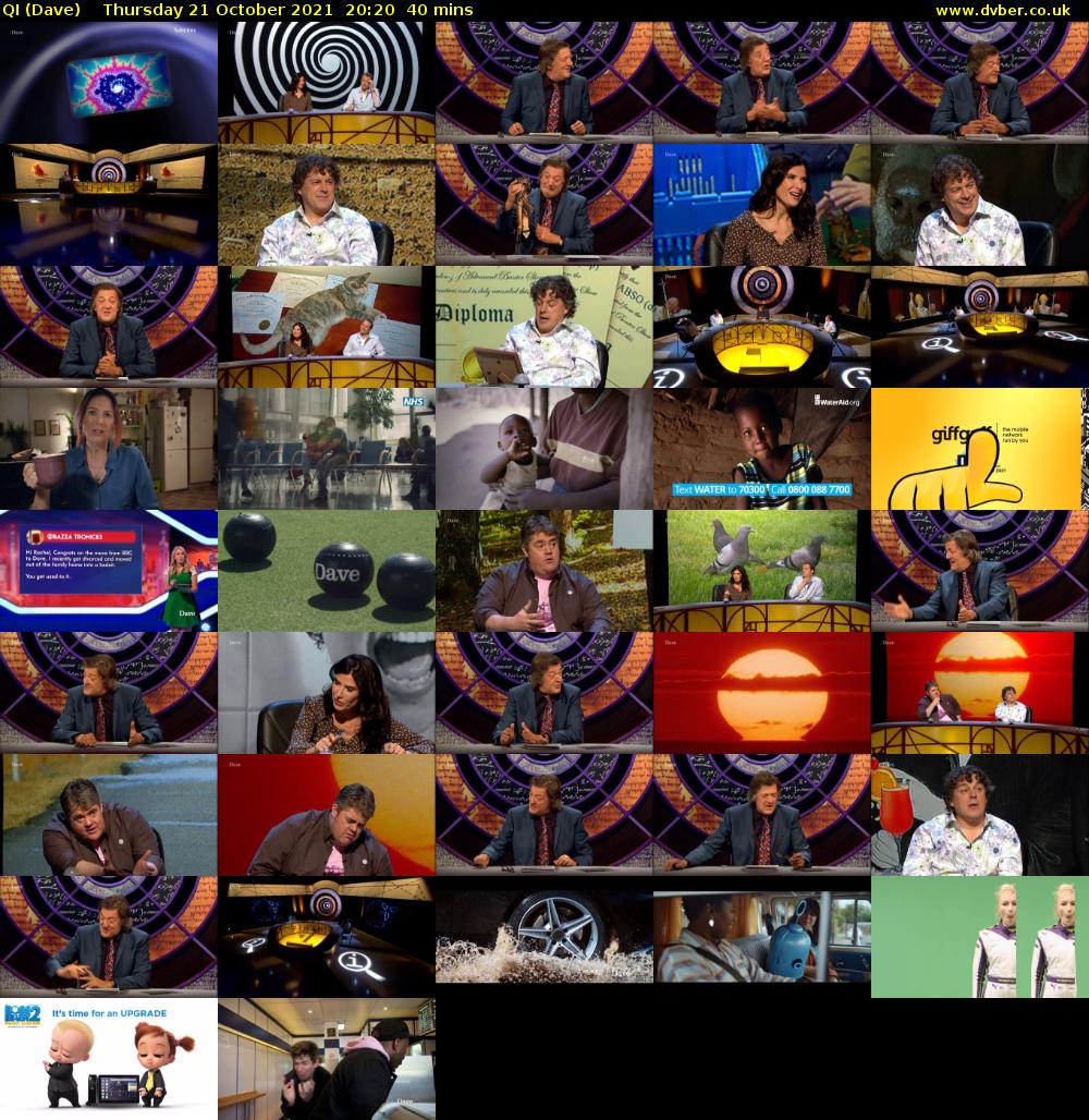 QI (Dave) Thursday 21 October 2021 20:20 - 21:00