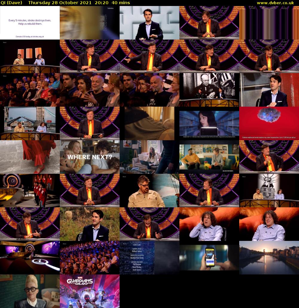 QI (Dave) Thursday 28 October 2021 20:20 - 21:00