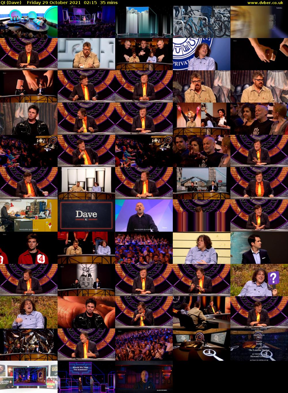 QI (Dave) Friday 29 October 2021 02:15 - 02:50