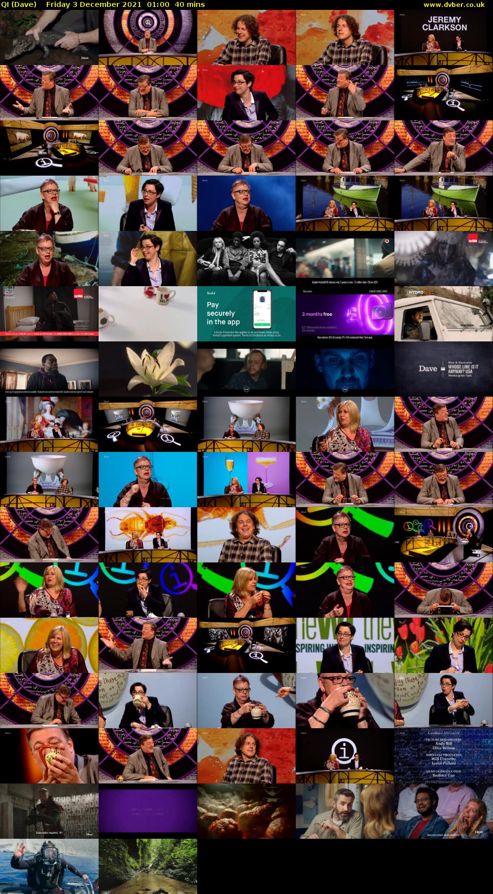 QI (Dave) Friday 3 December 2021 01:00 - 01:40