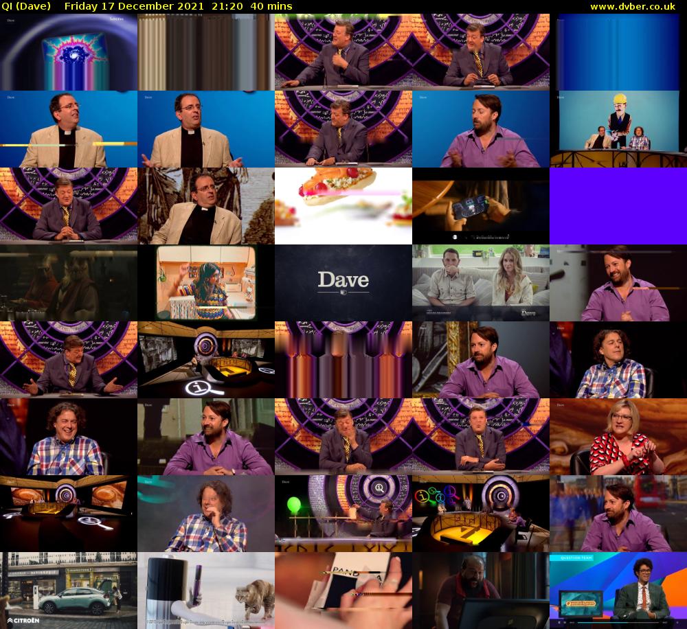 QI (Dave) Friday 17 December 2021 21:20 - 22:00