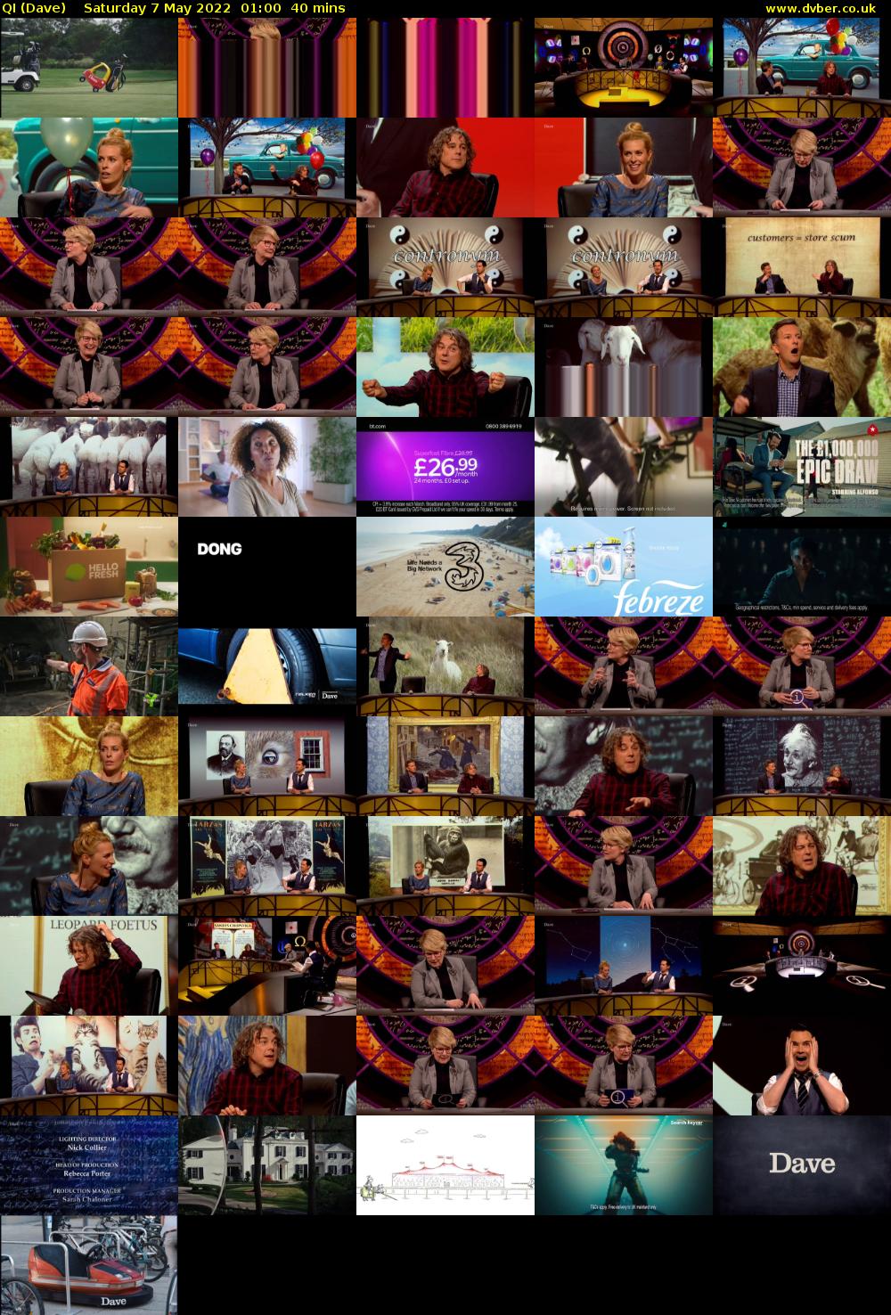 QI (Dave) Saturday 7 May 2022 01:00 - 01:40