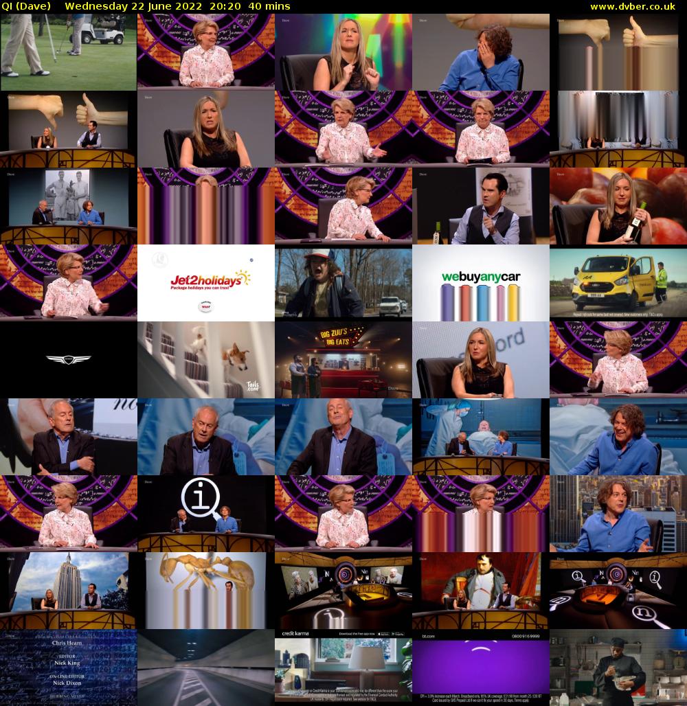 QI (Dave) Wednesday 22 June 2022 20:20 - 21:00