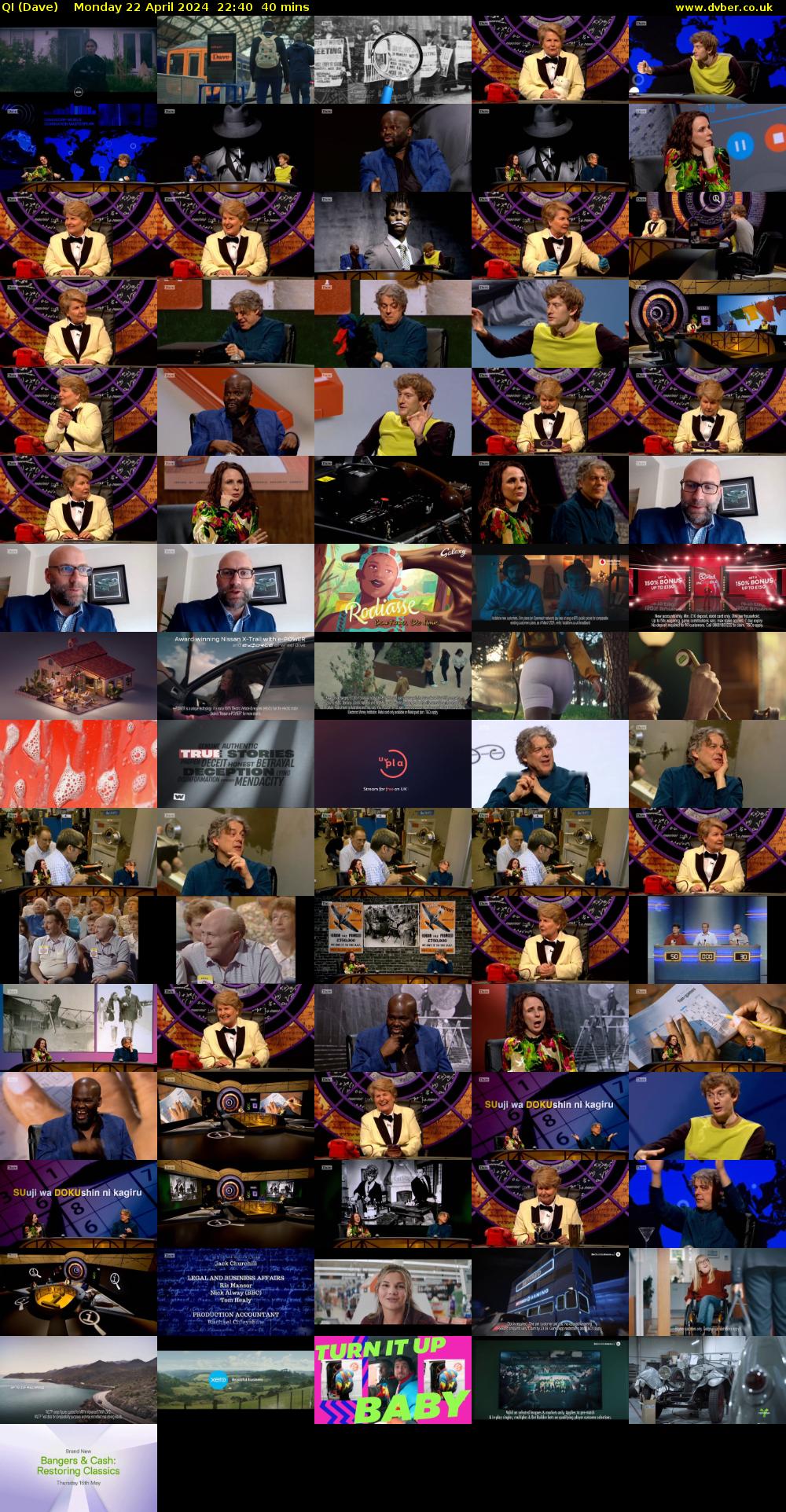 QI (Dave) Monday 22 April 2024 22:40 - 23:20