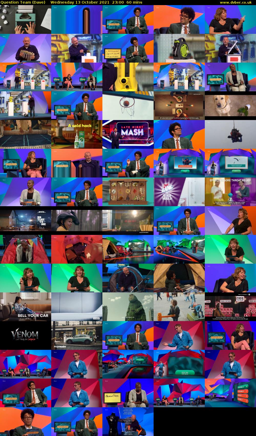 Question Team (Dave) Wednesday 13 October 2021 23:00 - 00:00