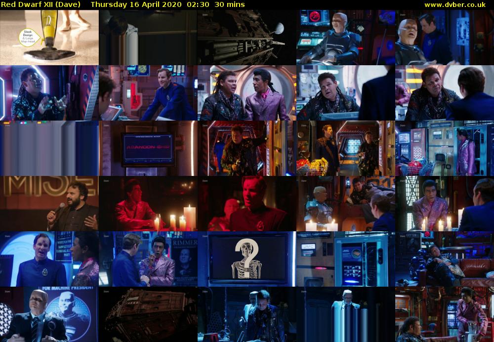 Red Dwarf XII (Dave) Thursday 16 April 2020 02:30 - 03:00