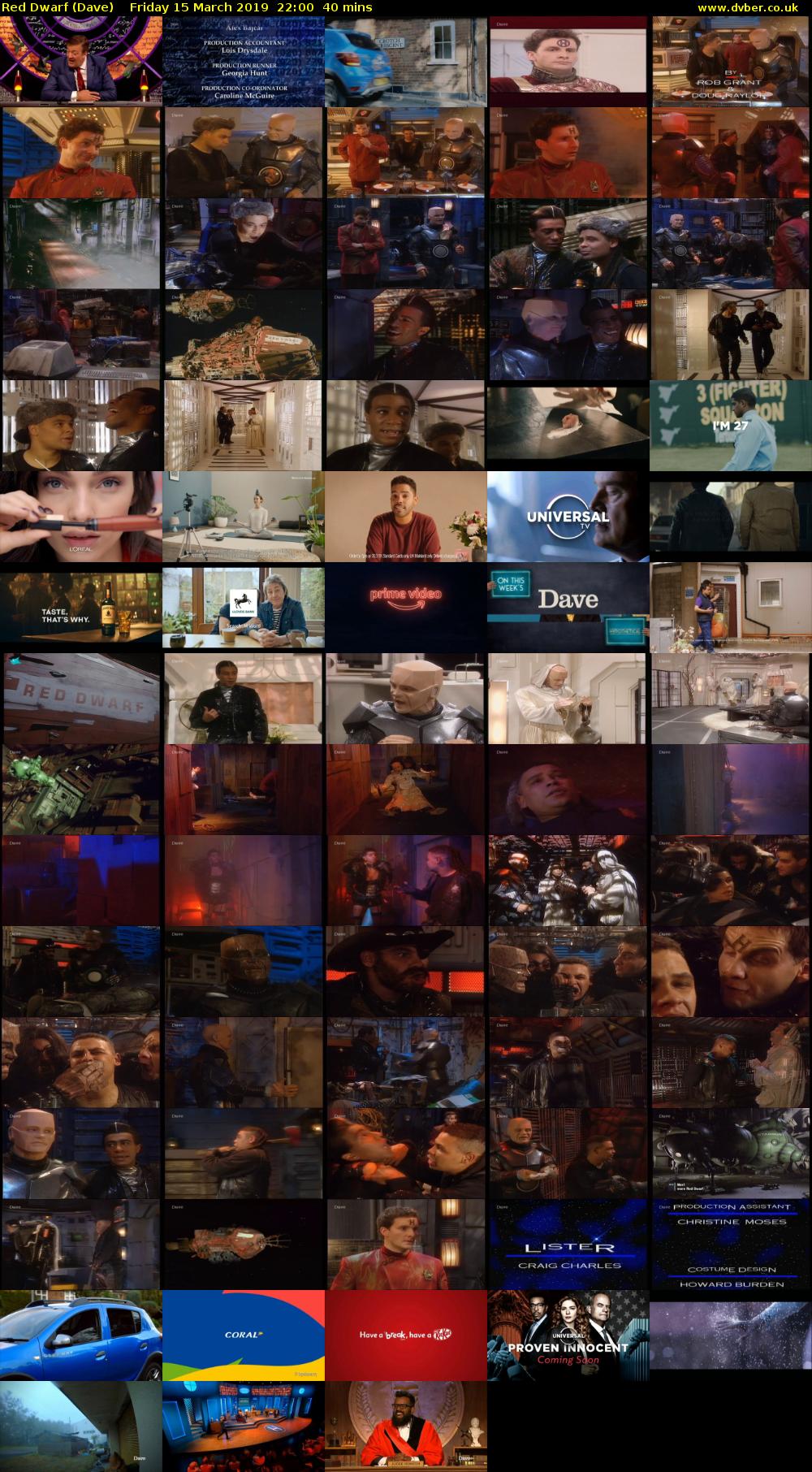 Red Dwarf (Dave) Friday 15 March 2019 22:00 - 22:40