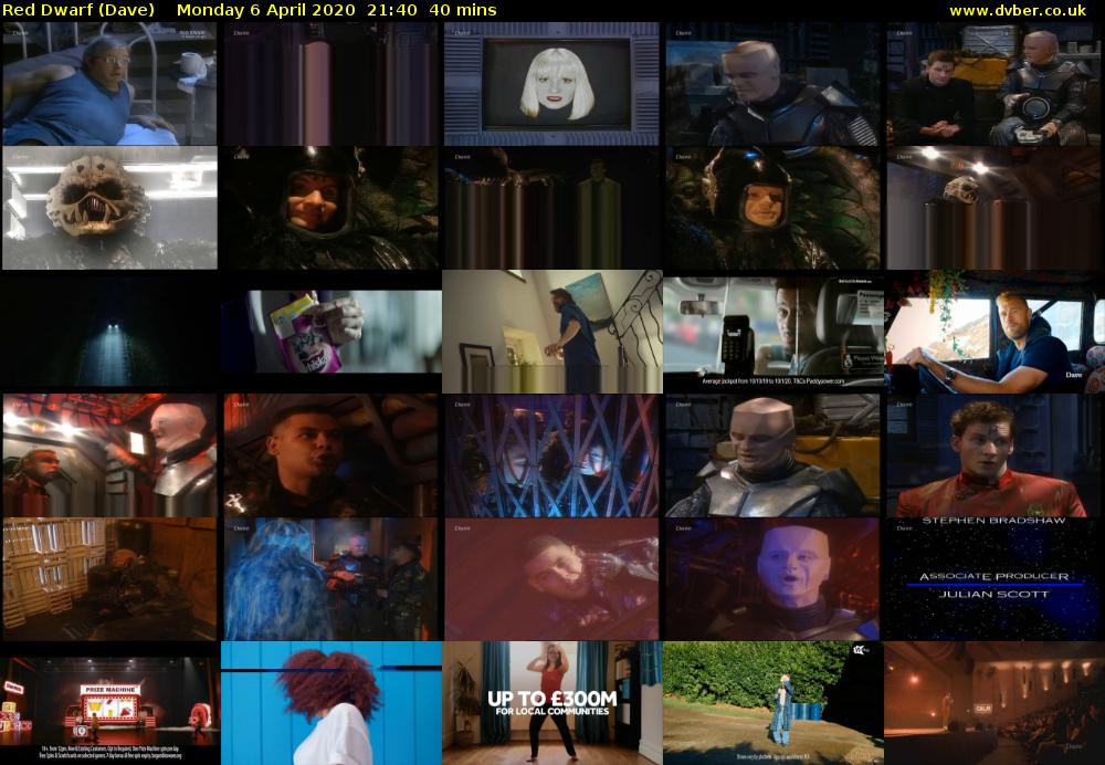 Red Dwarf (Dave) Monday 6 April 2020 21:40 - 22:20