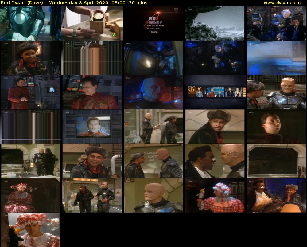 Red Dwarf (Dave) Wednesday 8 April 2020 03:00 - 03:30