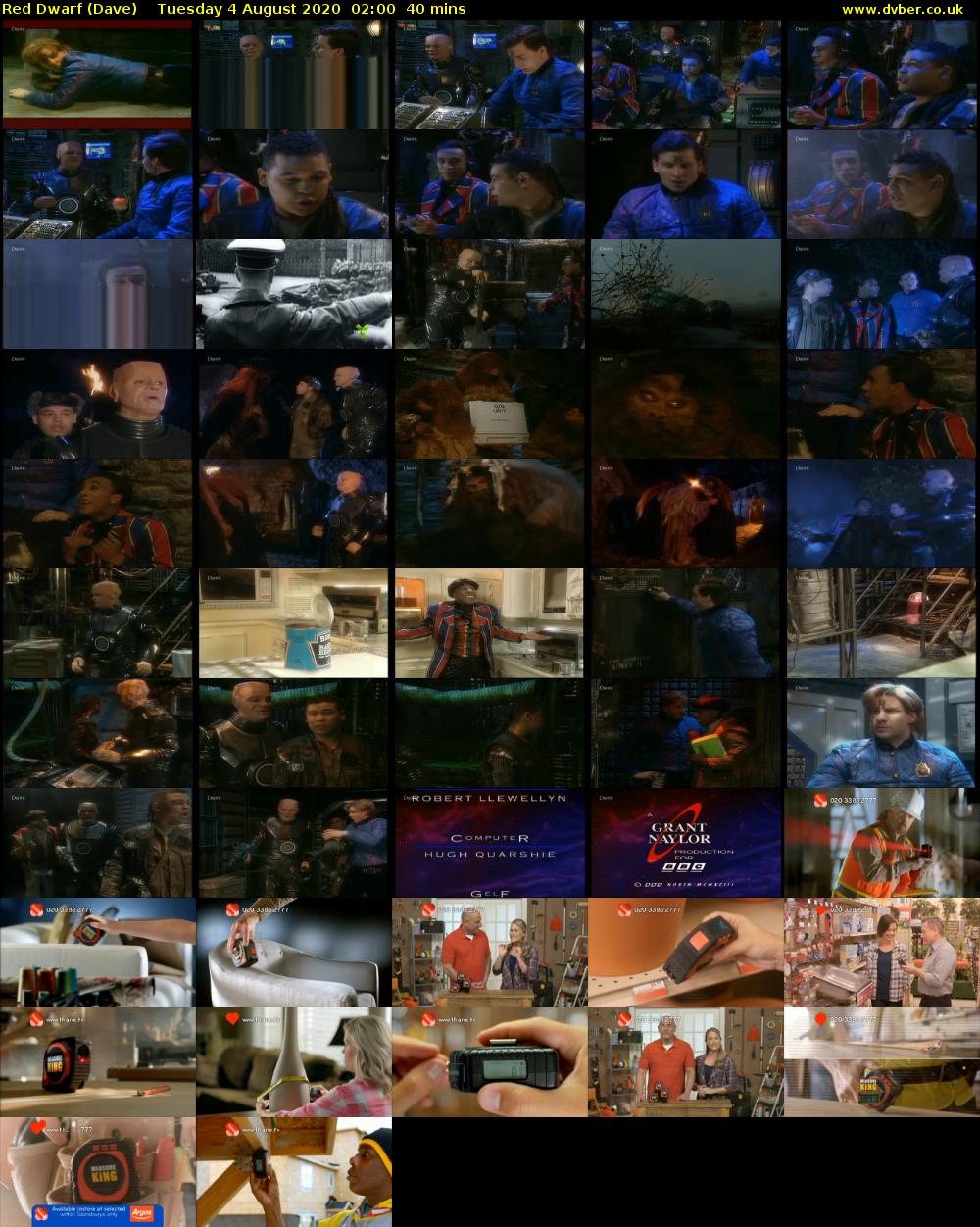 Red Dwarf (Dave) Tuesday 4 August 2020 02:00 - 02:40