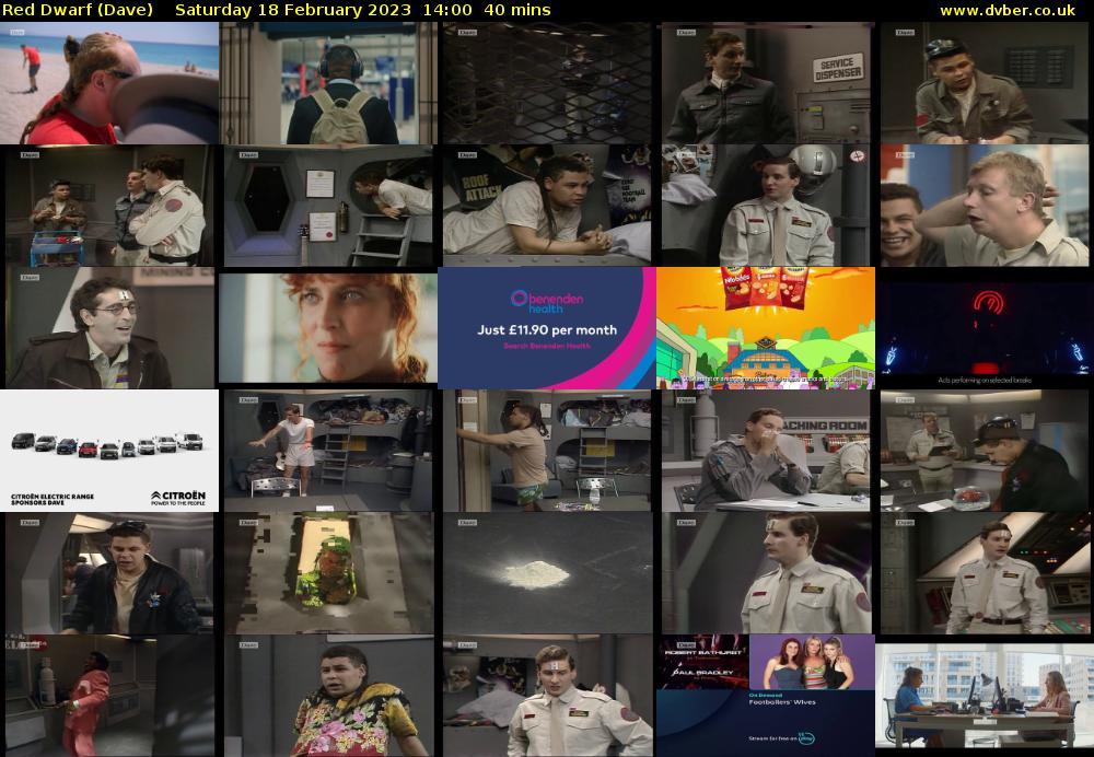 Red Dwarf (Dave) Saturday 18 February 2023 14:00 - 14:40