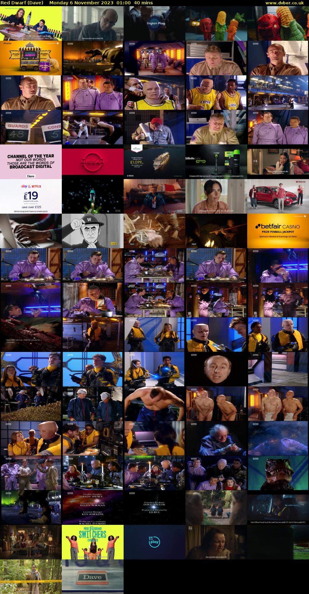 Red Dwarf (Dave) Monday 6 November 2023 01:00 - 01:40
