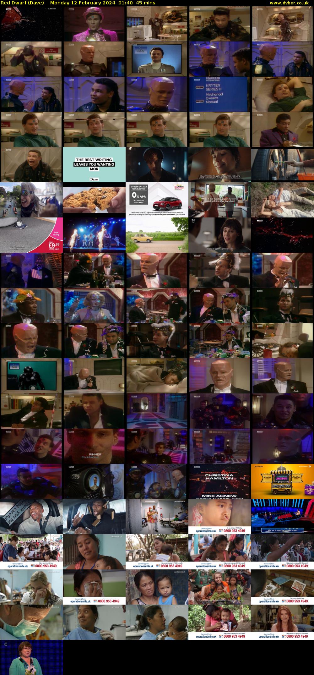 Red Dwarf (Dave) Monday 12 February 2024 01:40 - 02:25