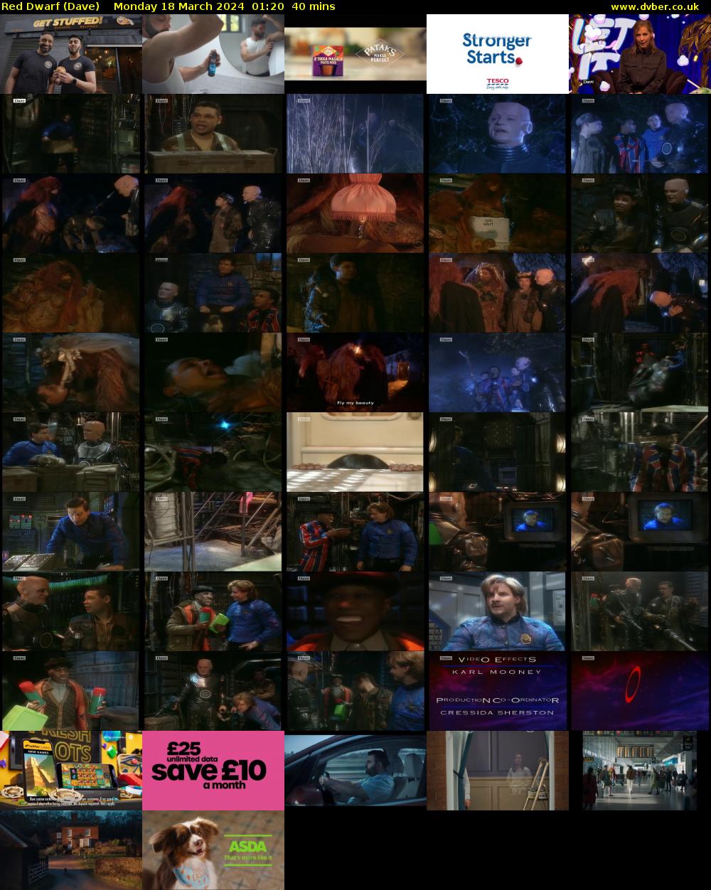 Red Dwarf (Dave) Monday 18 March 2024 01:20 - 02:00