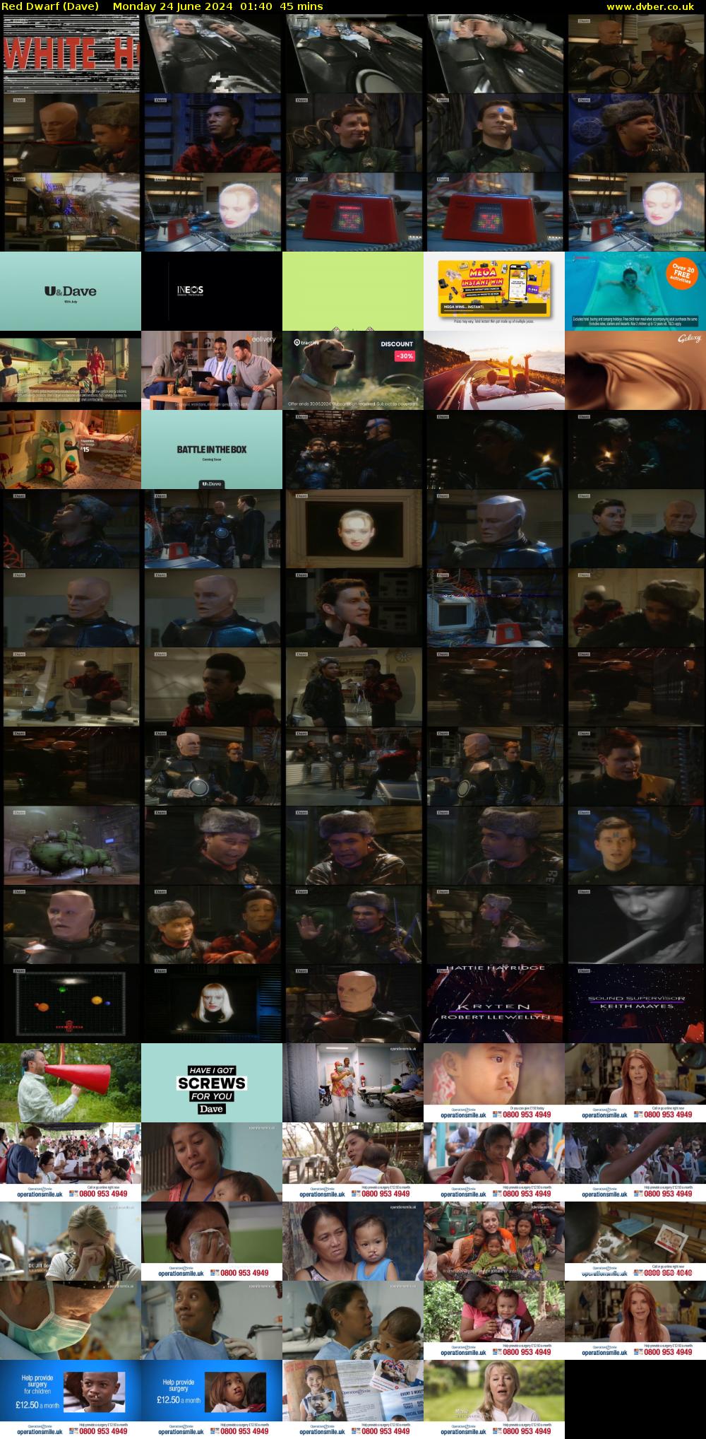 Red Dwarf (Dave) Monday 24 June 2024 01:40 - 02:25