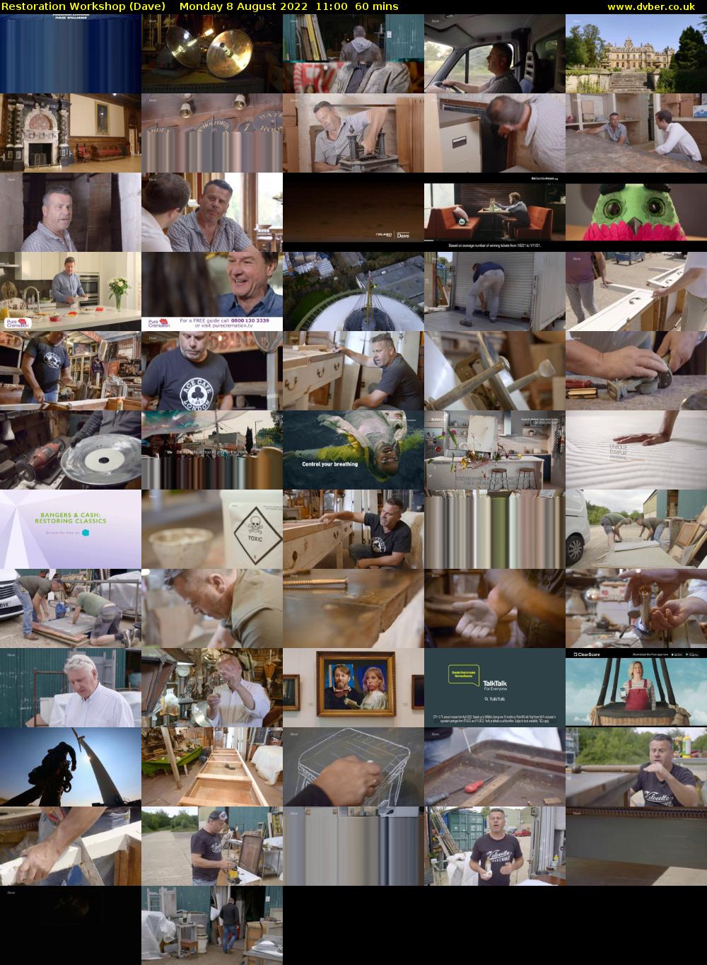 Restoration Workshop (Dave) Monday 8 August 2022 11:00 - 12:00