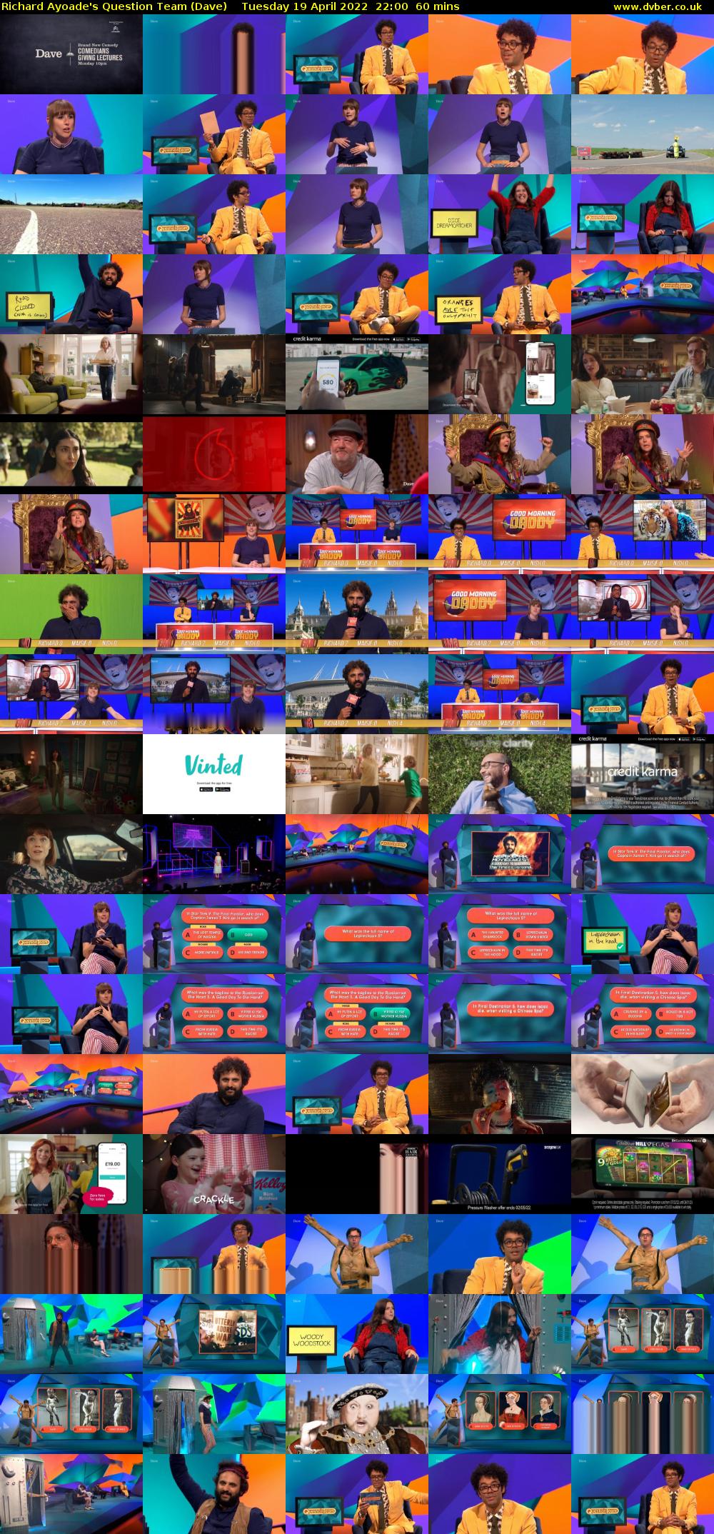 Richard Ayoade's Question Team (Dave) Tuesday 19 April 2022 22:00 - 23:00