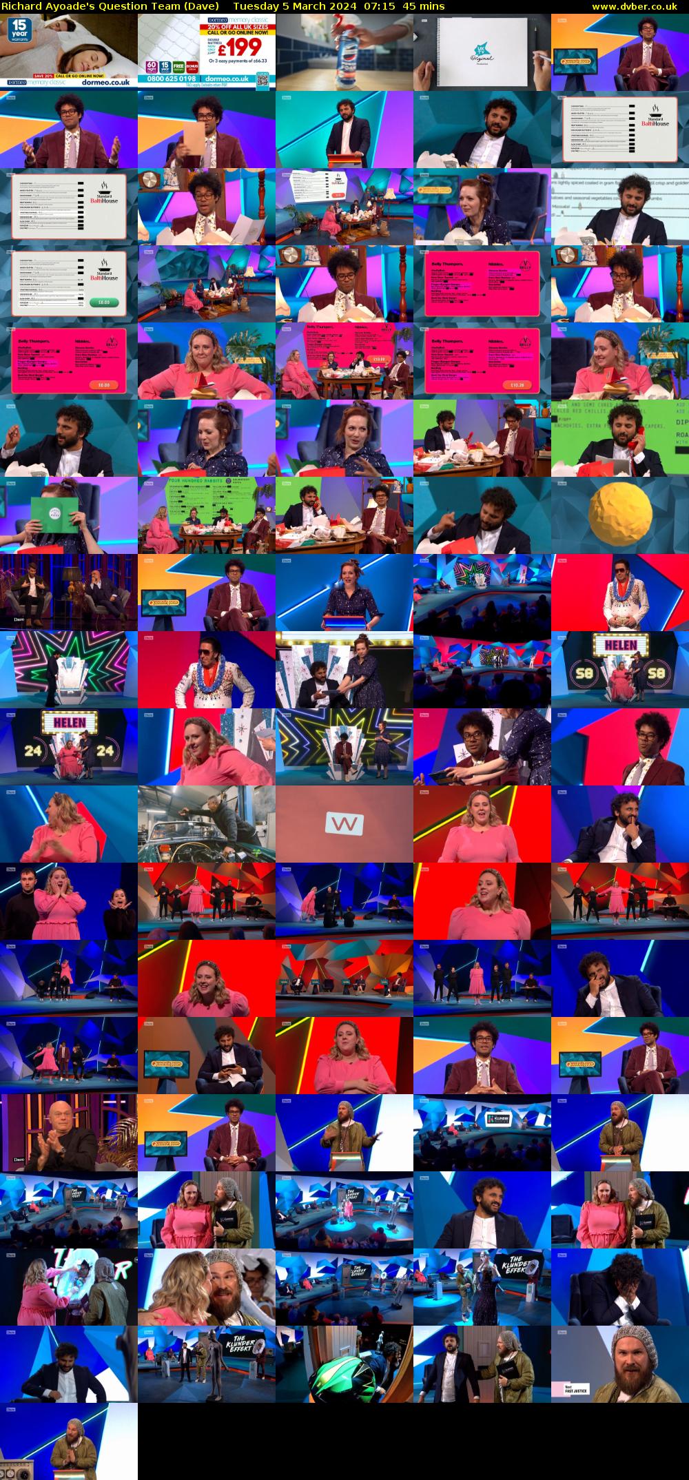 Richard Ayoade's Question Team (Dave) Tuesday 5 March 2024 07:15 - 08:00