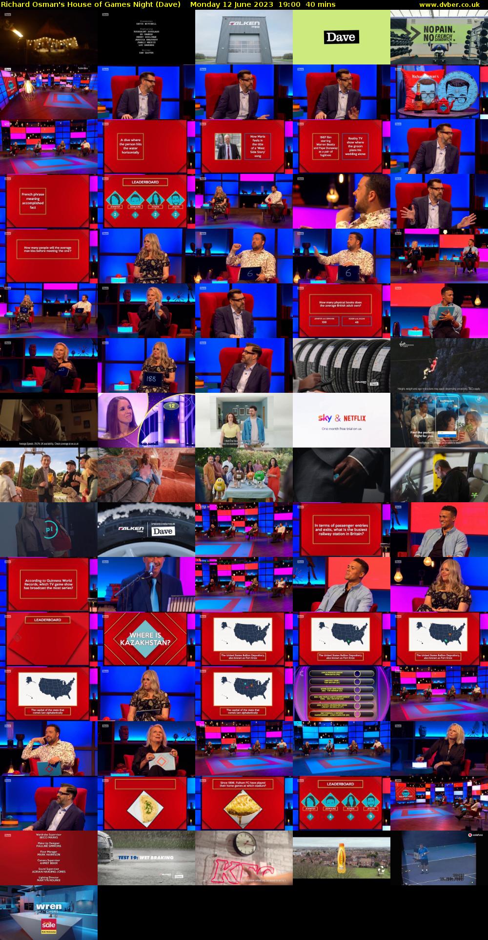 Richard Osman's House of Games Night (Dave) Monday 12 June 2023 19:00 - 19:40