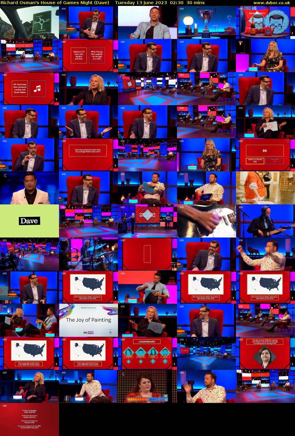 Richard Osman's House of Games Night (Dave) Tuesday 13 June 2023 02:30 - 03:00