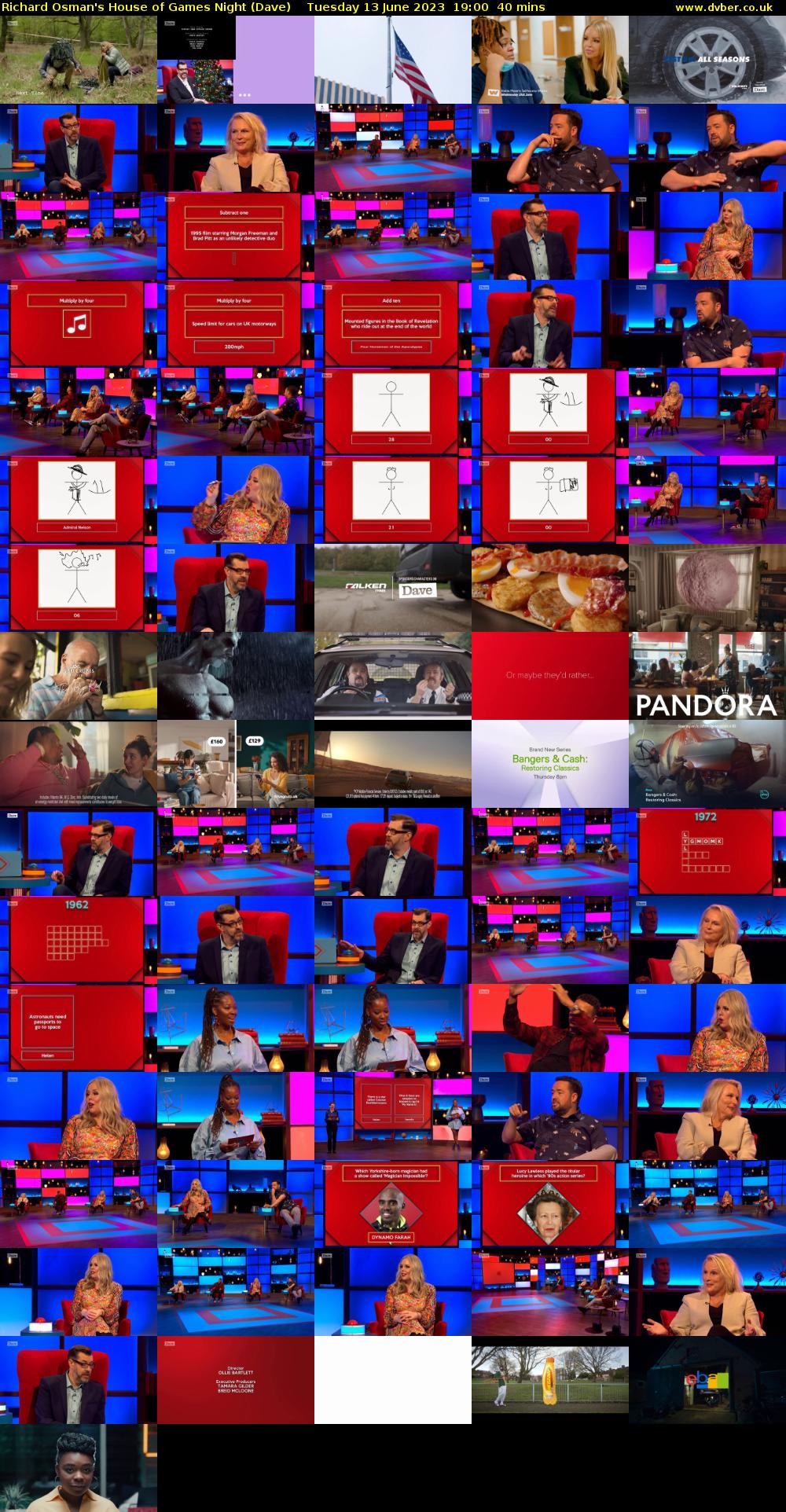 Richard Osman's House of Games Night (Dave) Tuesday 13 June 2023 19:00 - 19:40