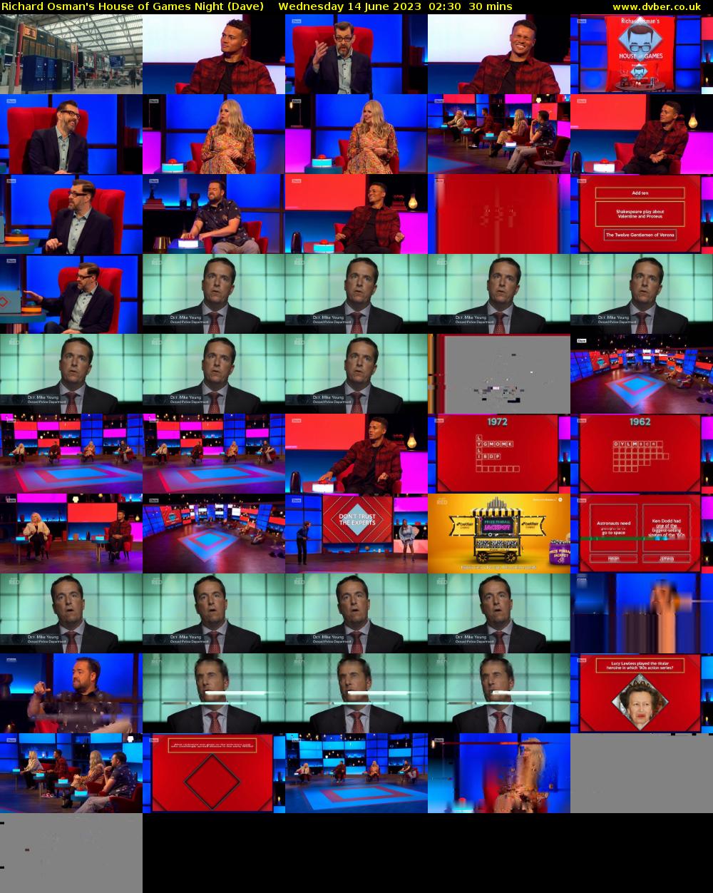 Richard Osman's House of Games Night (Dave) Wednesday 14 June 2023 02:30 - 03:00