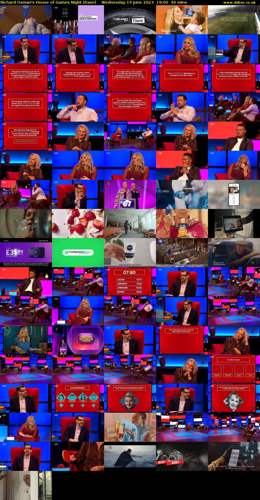 Richard Osman's House of Games Night (Dave) Wednesday 14 June 2023 19:00 - 19:40