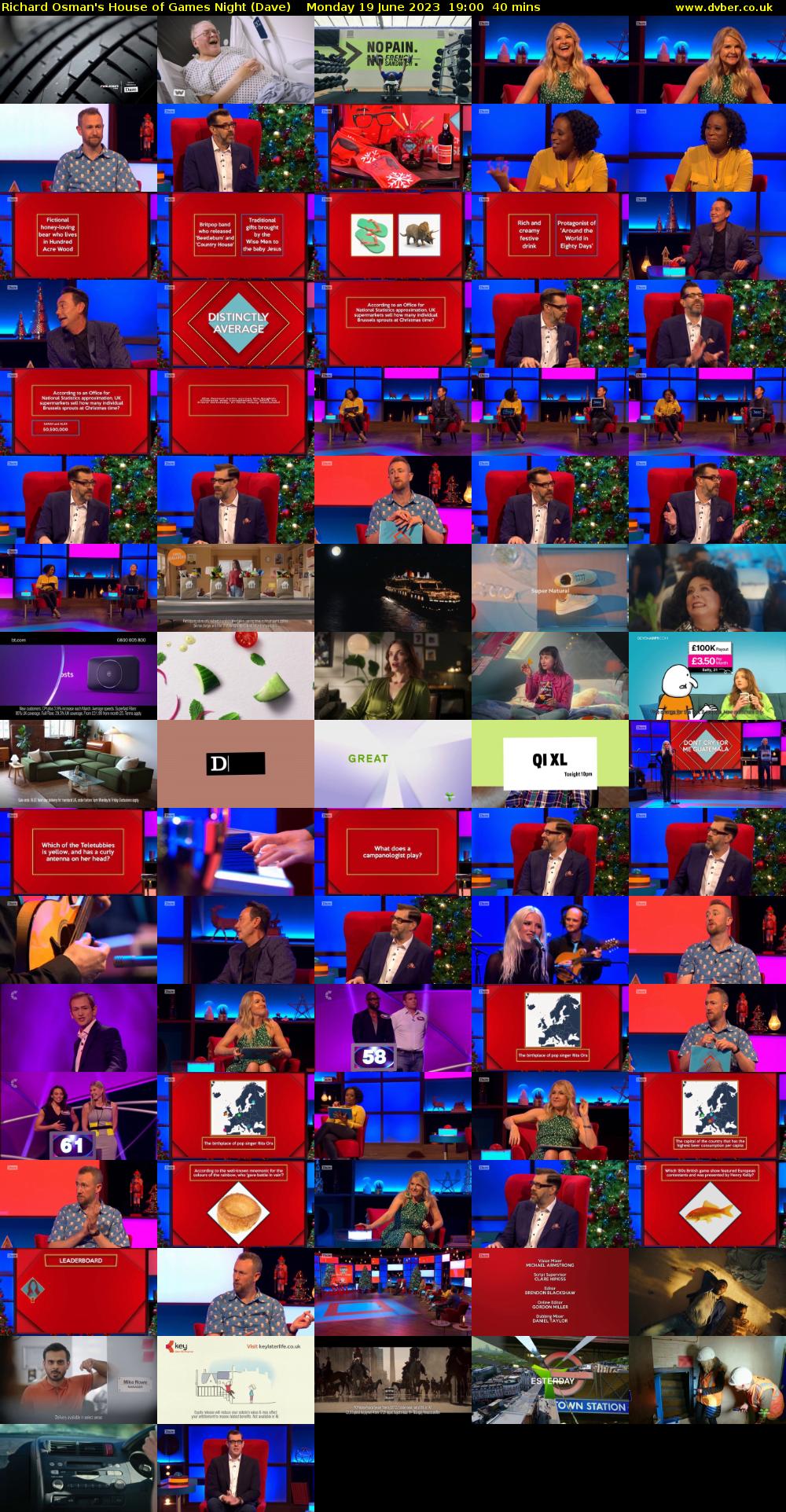 Richard Osman's House of Games Night (Dave) Monday 19 June 2023 19:00 - 19:40
