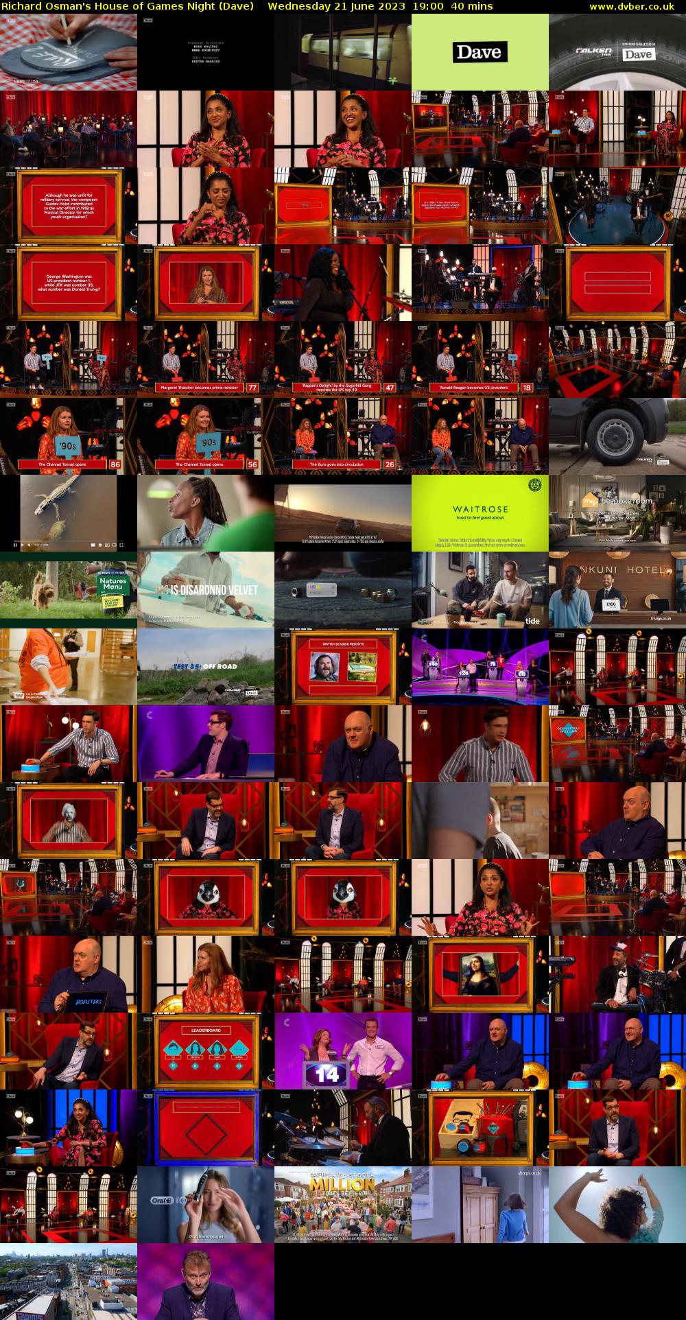 Richard Osman's House of Games Night (Dave) Wednesday 21 June 2023 19:00 - 19:40
