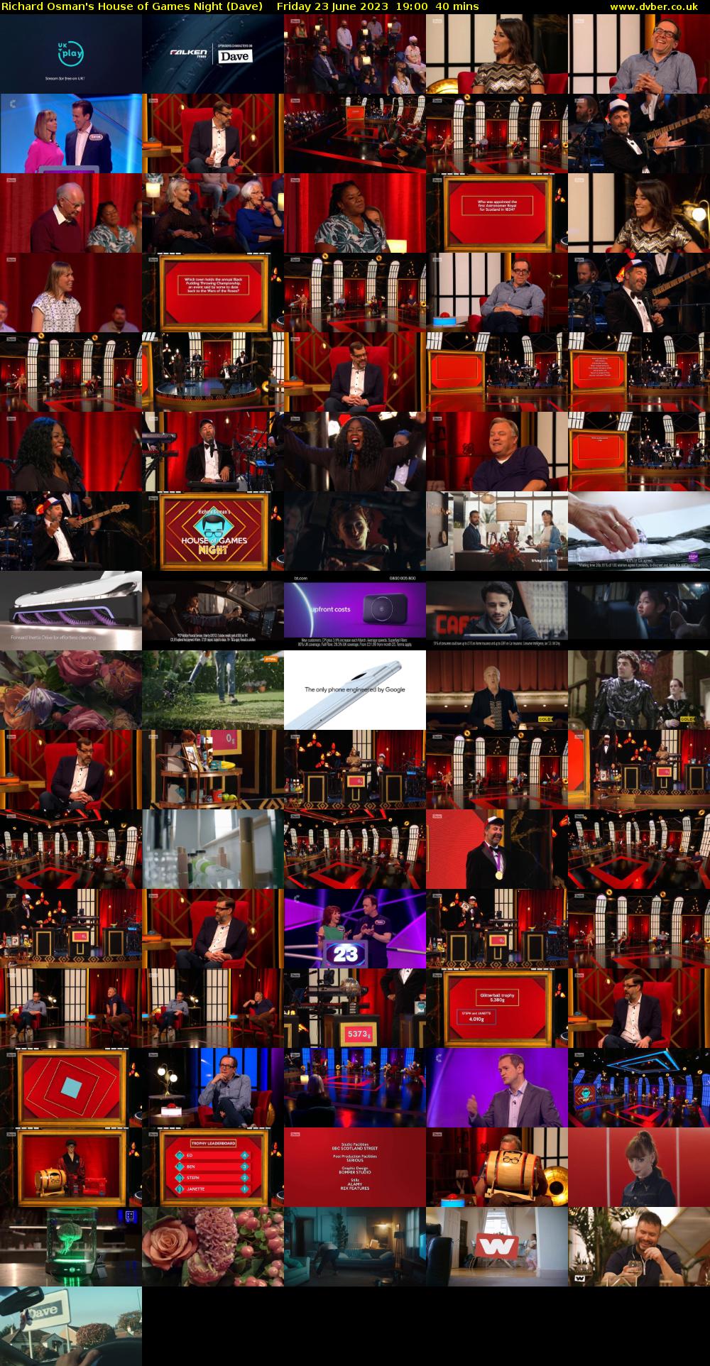 Richard Osman's House of Games Night (Dave) Friday 23 June 2023 19:00 - 19:40