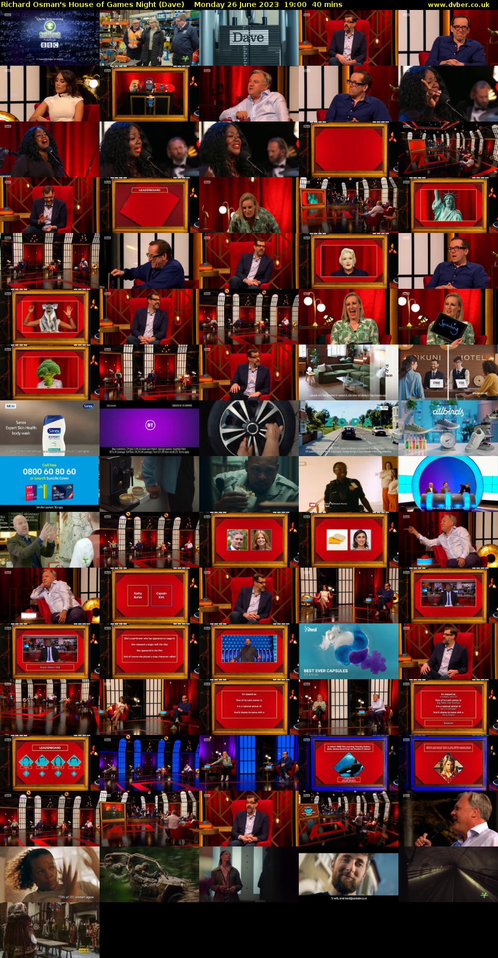 Richard Osman's House of Games Night (Dave) Monday 26 June 2023 19:00 - 19:40