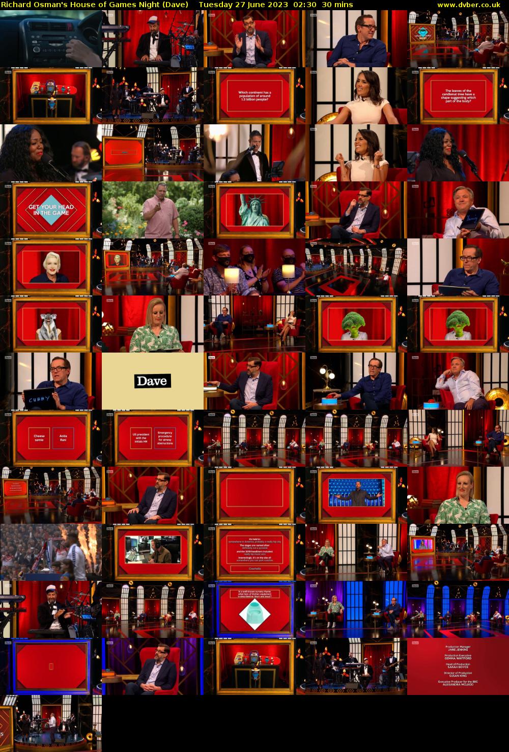 Richard Osman's House of Games Night (Dave) Tuesday 27 June 2023 02:30 - 03:00