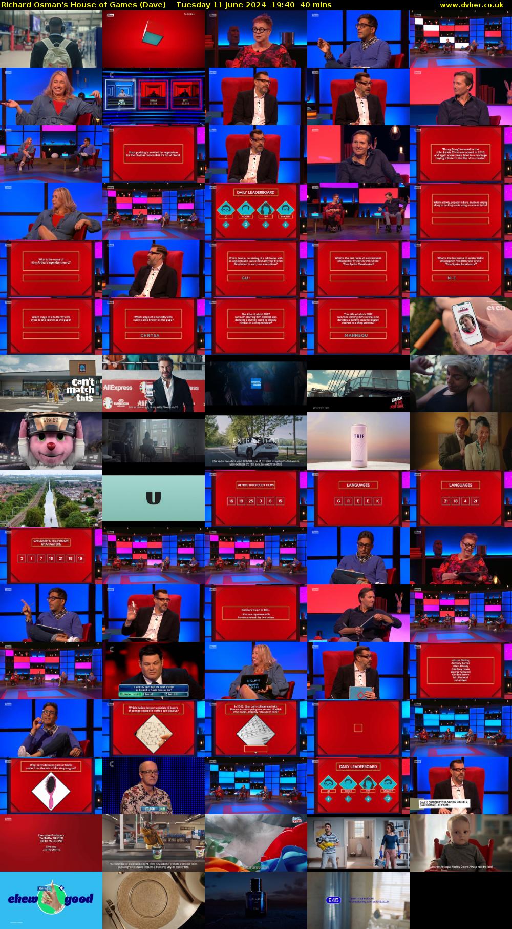 Richard Osman's House of Games (Dave) Tuesday 11 June 2024 19:40 - 20:20
