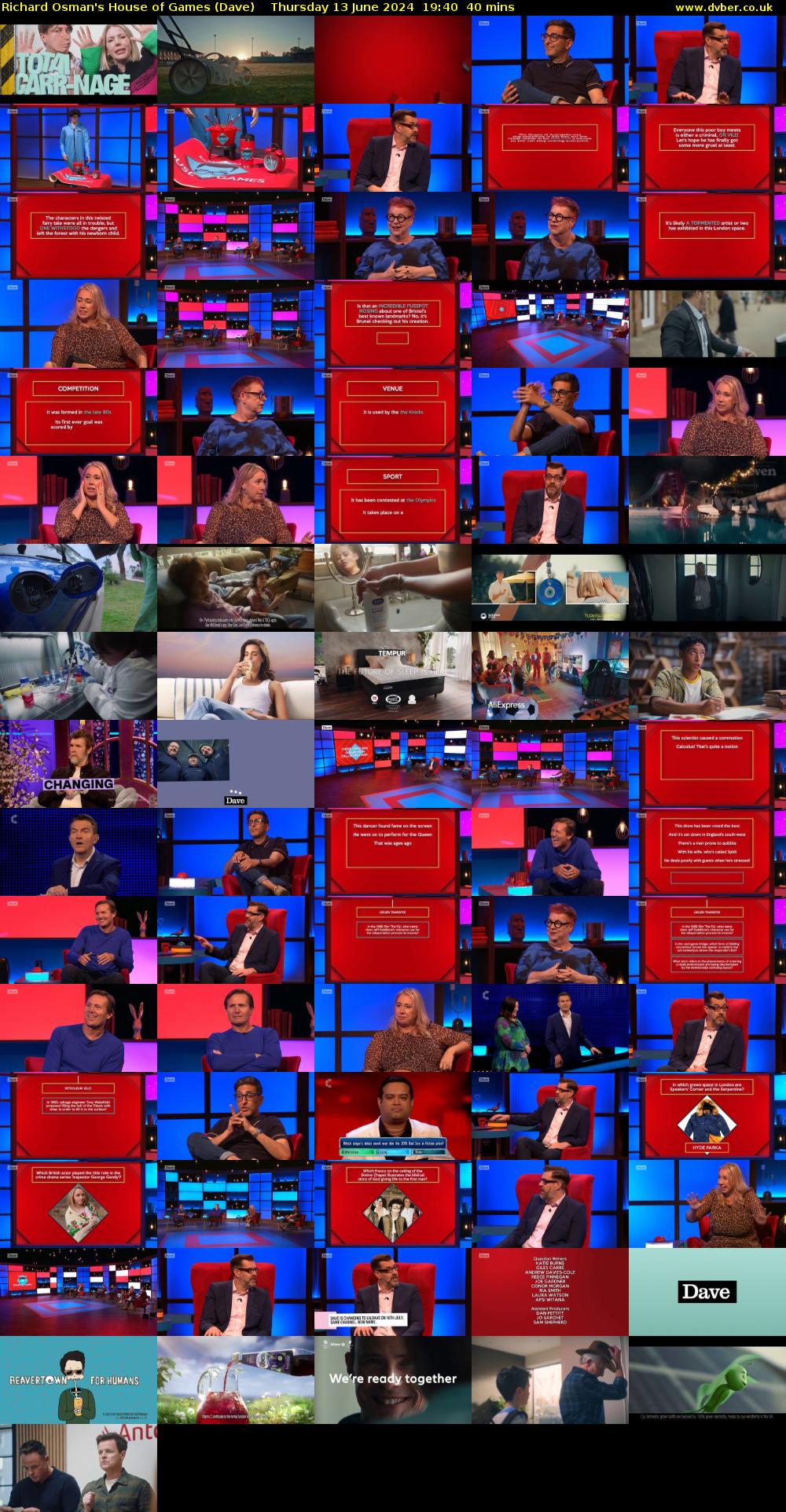 Richard Osman's House of Games (Dave) Thursday 13 June 2024 19:40 - 20:20